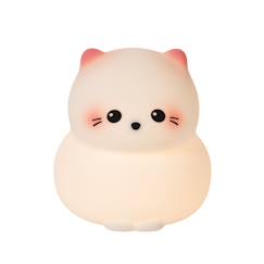 Veilleuse chat blanc en silicone - rechargeable  - vertbaudet enfant