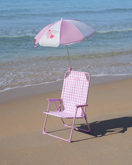 Chaise enfant pliable avec parasol upf50 Multicolore+Violet 7 - vertbaudet enfant 