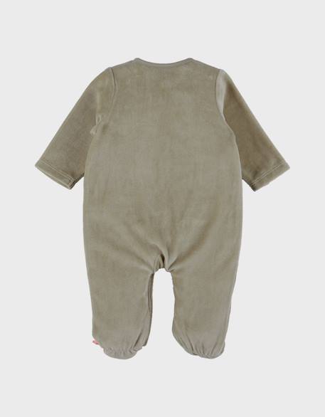 Pyjama bébé velours brodé Vert 4 - vertbaudet enfant 