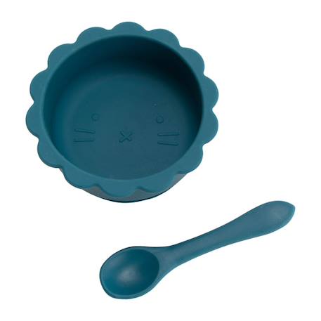Mon coffret repas   en silicone Bleu 1 - vertbaudet enfant 