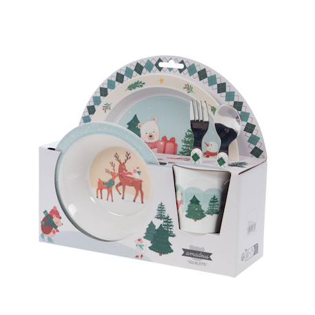 Coffret déjeuner 5  hiver patinoire Bleu 4 - vertbaudet enfant 