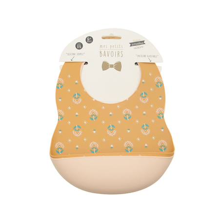 Lot de 2 bavoirs   et jaune Rose 2 - vertbaudet enfant 