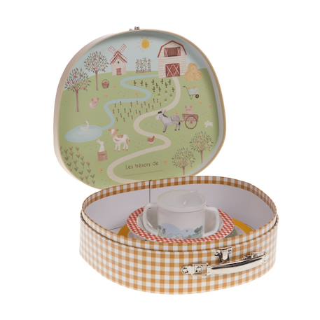 Coffret déjeuner valisette 5 pièces justin Jaune 2 - vertbaudet enfant 