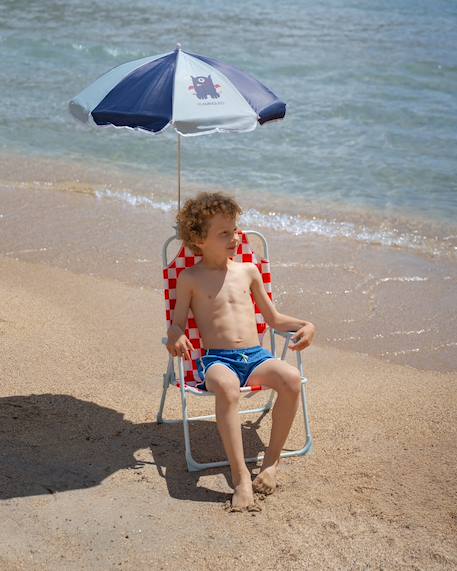 Chaise enfant pliable avec parasol upf50 Multicolore+Violet 1 - vertbaudet enfant 