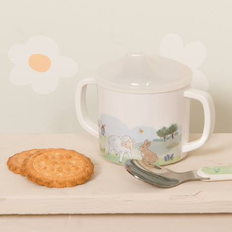 Set goûter enfant tasse et cuillère Blanc 3 - vertbaudet enfant 