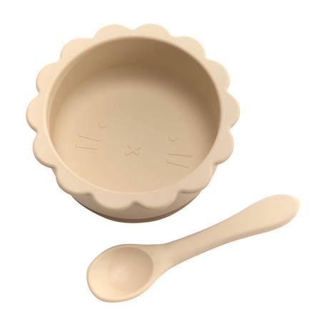 Mon coffret repas beige en silicone Beige 1 - vertbaudet enfant 
