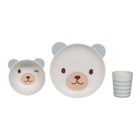 Coffret déjeuner   ours Blanc 1 - vertbaudet enfant 