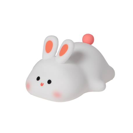 Veilleuse lapin blanc en silicone - rechargeable Beige 2 - vertbaudet enfant 