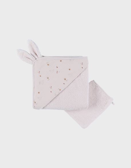 Cape de bain éponge Rose moka 2 - vertbaudet enfant 