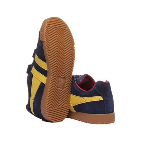 Baskets basses  à scratch  velours Kaki marine+Navy sun red+Navy white 9 - vertbaudet enfant 