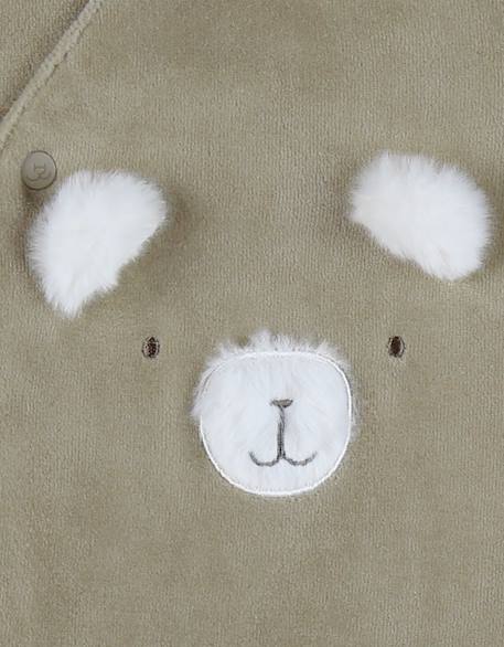Pyjama bébé velours brodé Vert 5 - vertbaudet enfant 