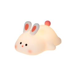 Veilleuse lapin blanc en silicone - rechargeable  - vertbaudet enfant
