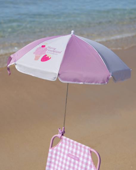 Chaise enfant pliable avec parasol upf50 Multicolore+Violet 11 - vertbaudet enfant 