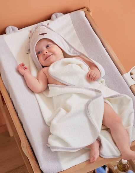 Matelas à langer avec housse élastique en éponge Blanc 2 - vertbaudet enfant 
