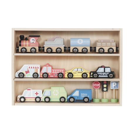 Set de véhicules avec tapis Marron 2 - vertbaudet enfant 