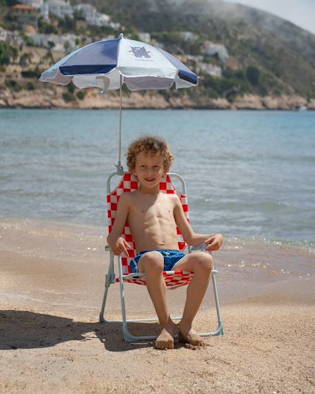 Chaise enfant pliable avec parasol upf50 Multicolore+Violet 3 - vertbaudet enfant 