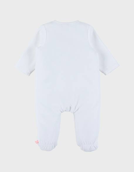 Pyjama en velours brodé – fluffy Blanc 4 - vertbaudet enfant 