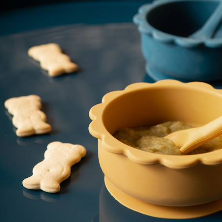 Mon coffret repas   en silicone Jaune 3 - vertbaudet enfant 