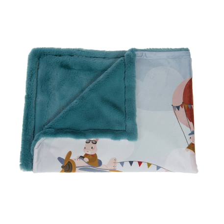 Plaid montgolfière 005 Bleu 2 - vertbaudet enfant 