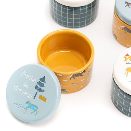 Coffret cadeau de naissance Bleu, marron, orange+Rose, gris, blanc 3 - vertbaudet enfant 