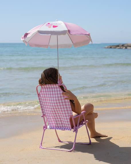 Chaise enfant pliable avec parasol upf50 Multicolore+Violet 9 - vertbaudet enfant 