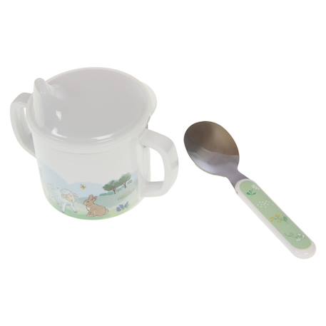 Set goûter enfant tasse et cuillère Blanc 2 - vertbaudet enfant 
