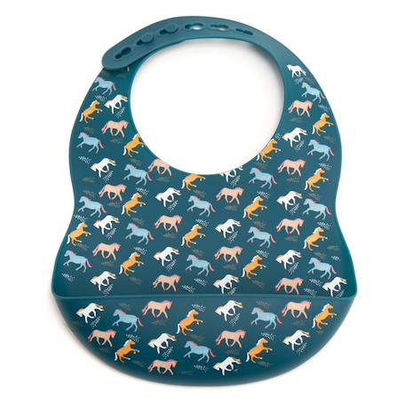 Lot de 2 bavoirs   et moutarde Bleu 4 - vertbaudet enfant 