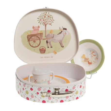 Coffret valisette déjeuner 5  esteban Beige 2 - vertbaudet enfant 