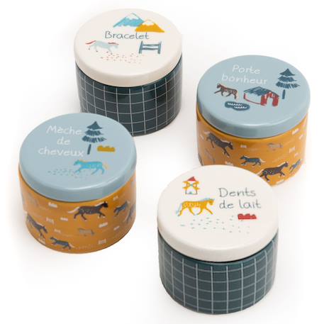 Coffret cadeau de naissance Bleu, marron, orange+Rose, gris, blanc 2 - vertbaudet enfant 