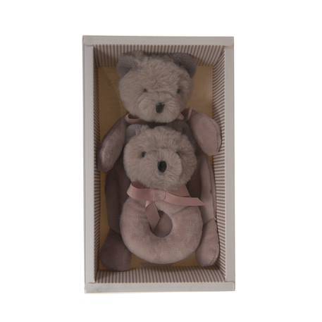 Coffret doudou et hochet ours Marron 2 - vertbaudet enfant 
