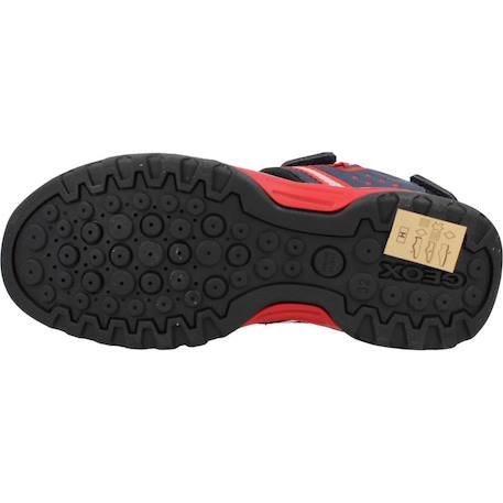 Sandales en cuir  à scratch Marine rouge 6 - vertbaudet enfant 