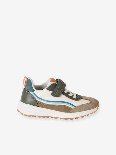 Baskets enfant garçon synthétique à scratchs bleu imprimé+kaki+lot beige+lot bleu 9 - vertbaudet enfant 