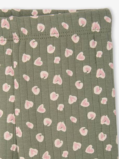 Legging bébé léopard en maille côtelée anthracite+taupe+vert sauge 9 - vertbaudet enfant 