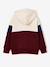Sweat capuche garçon colorblock bordeaux+rouge 4 - vertbaudet enfant 