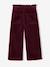 Pantalon fille large velours côtelé style paperbag bordeaux+camel+marine+mauve+olive 4 - vertbaudet enfant 