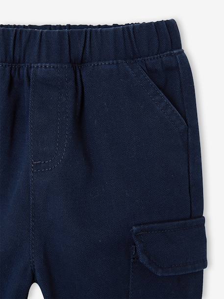 Pantalon battle bébé en sergé marine+olive 3 - vertbaudet enfant 