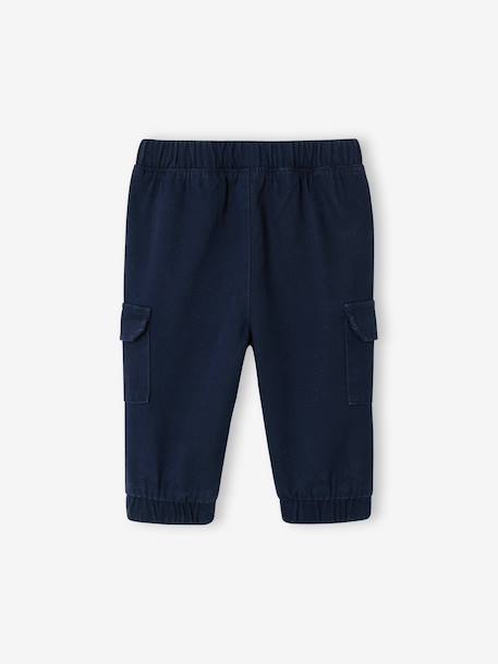 Pantalon battle bébé en sergé marine+olive 2 - vertbaudet enfant 