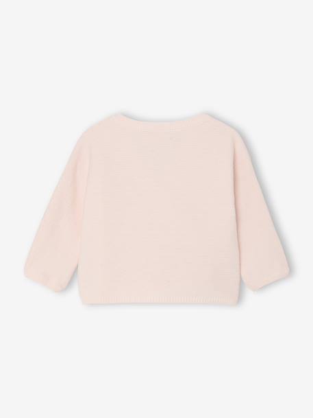 Brassière bébé naissance tricot point mousse coton et laine beige chiné+blanc+cappuccino+rose pâle+vert sauge 14 - vertbaudet enfant 