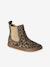 Boots fille cuir zippées beige+bronze+cacao+jaune d'or+marine+marron+noir+vert+vieux rose 12 - vertbaudet enfant 