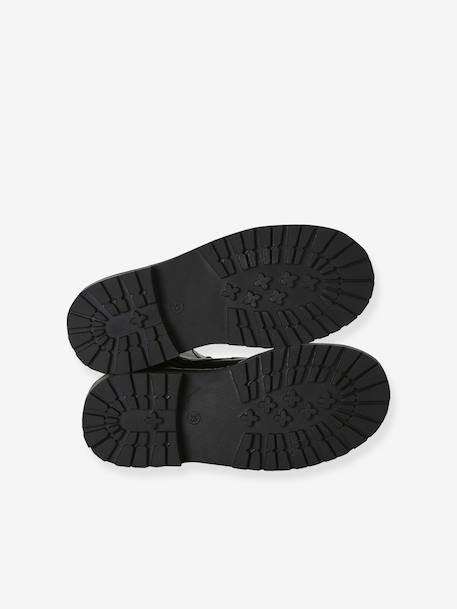Boots fille cuir à lacets et zip noir 5 - vertbaudet enfant 