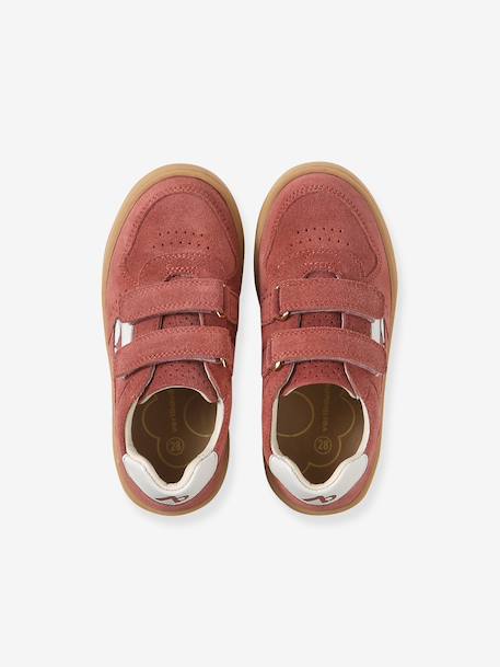 Baskets enfant fille cuir à scratchs vieux rose 5 - vertbaudet enfant 
