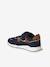 Baskets garçon cuir à scratch kaki+marine 9 - vertbaudet enfant 