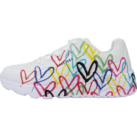 Baskets enfant fille légère souple Blanc+Blanc multicolore 8 - vertbaudet enfant 