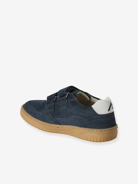 Baskets enfant garçon cuir à scratchs marine 3 - vertbaudet enfant 
