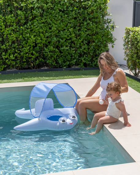 Bouee bebe avec siege et capote animal Bleu 2 - vertbaudet enfant 