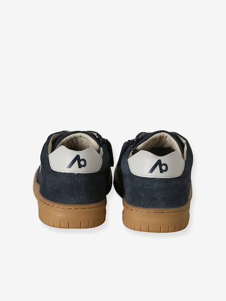 Baskets garçon cuir lacets élastiqués marine 5 - vertbaudet enfant 