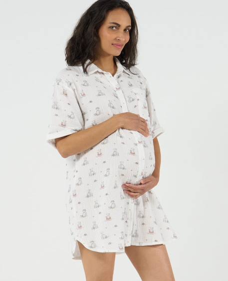Robe de nuit maternité et allaitement elinor Multicolore 2 - vertbaudet enfant 