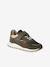 Baskets garçon cuir à scratch kaki+marine 1 - vertbaudet enfant 