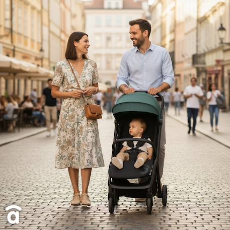 Poussette compacte tout-terrain doha Noir+Noir, vert 8 - vertbaudet enfant 