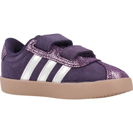 Baskets fille en cuir à scratch court Violet 5 - vertbaudet enfant 